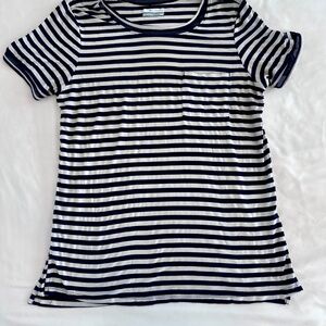 Columbia Navy and White Striped Shirt